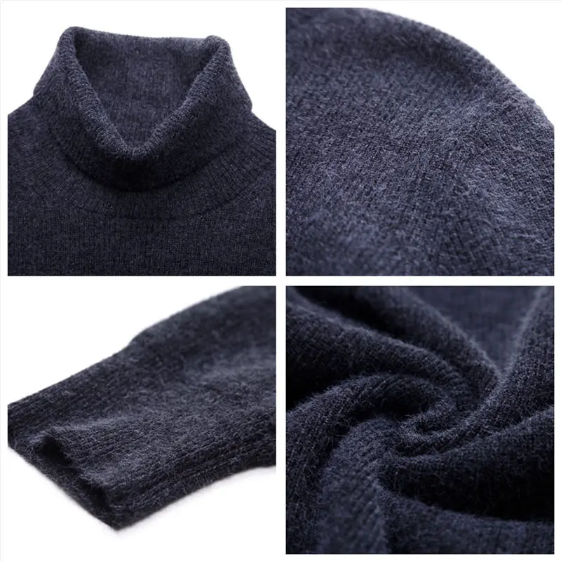 COODRONY свитер для мужчин Уличная мода трикотаж кашемир водолазка Pull Homme осень зима