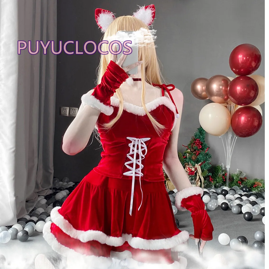 Женский Рождественский Костюм Деда Мороза для косплея сексуальное нижнее белье