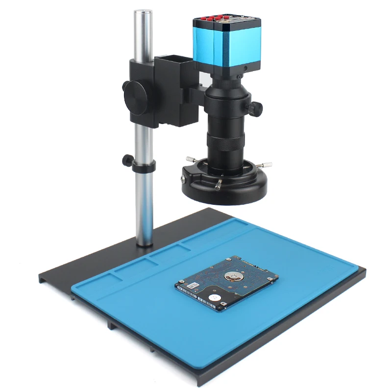 

2021 1080P HDMI USB Industrial Digital Video Microscope Camera + 130X C mount Lens + 56 LED Ring Light Mobile Phone Repair Tools