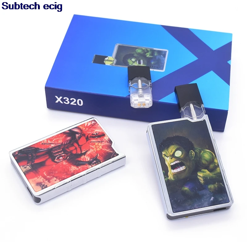 

Original X320 S450 Kit E Cigarette Starter Kits For Thick Oil Includes 350mAh Battery 0.7ml Pod Micro USB Charger Vape Pen Kit