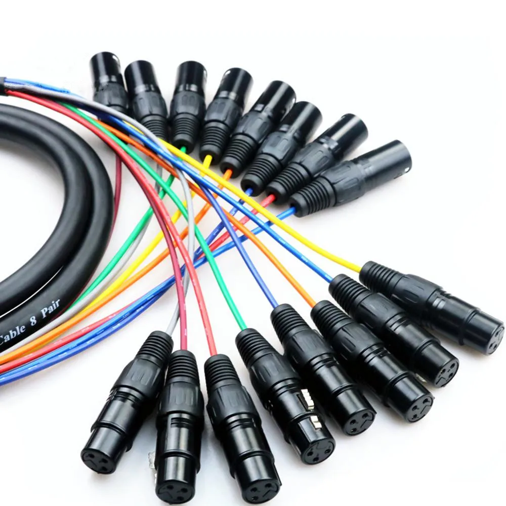 Профессиональный аудиоудлинитель 8-канальный m/f мультимедийный snake 8 пар