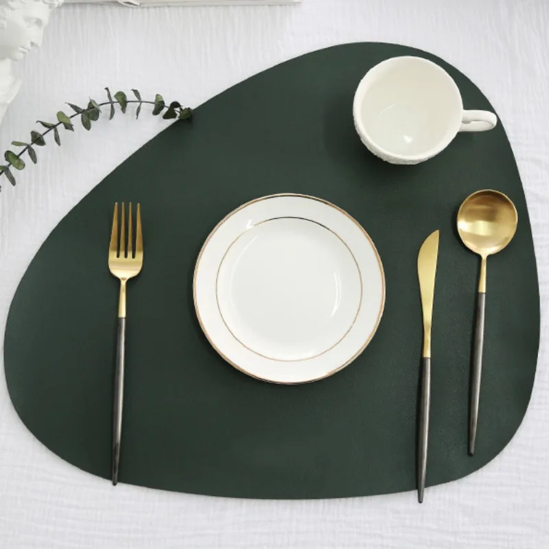 Нескользящий коврик для стола кожаная подстилка маслостойкая водостойкая