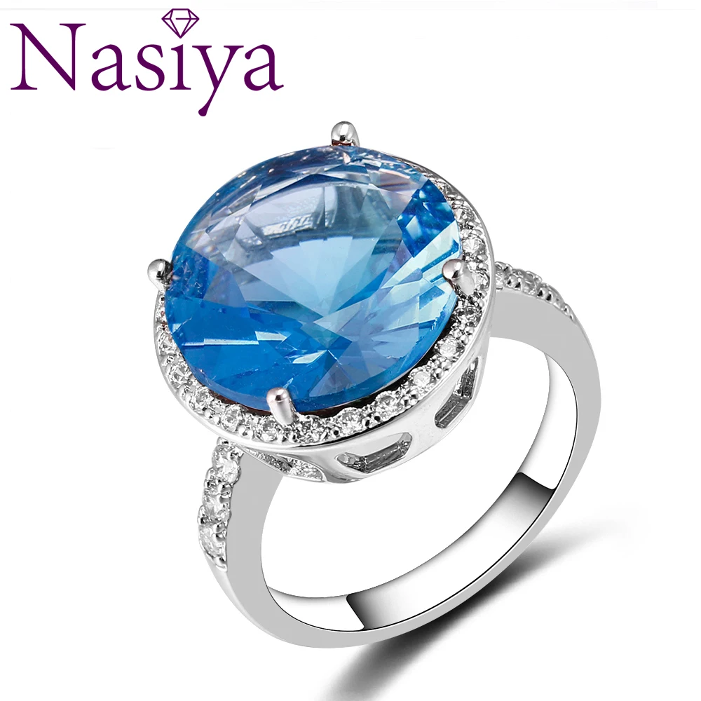 Женское многоцветное большое круглое кольцо с цирконием 15 мм для девушек и