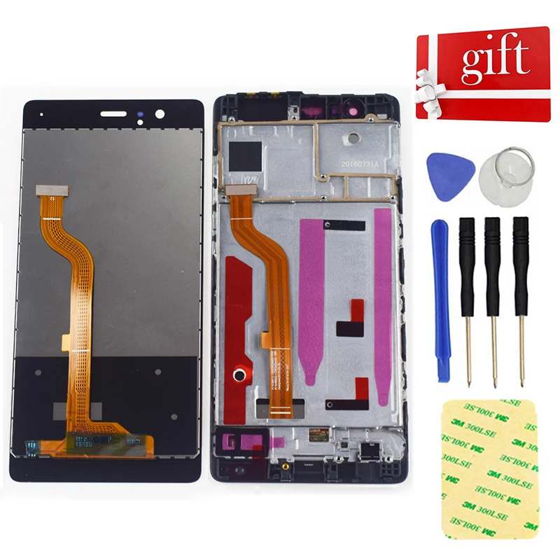 

ЖК-дисплей для Huawei P9 EVA-L09 EVA-L19 EVA-AL00 ЖК-дисплей панель сенсорный экран дигитайзер Датчик сборка Рамка Замена