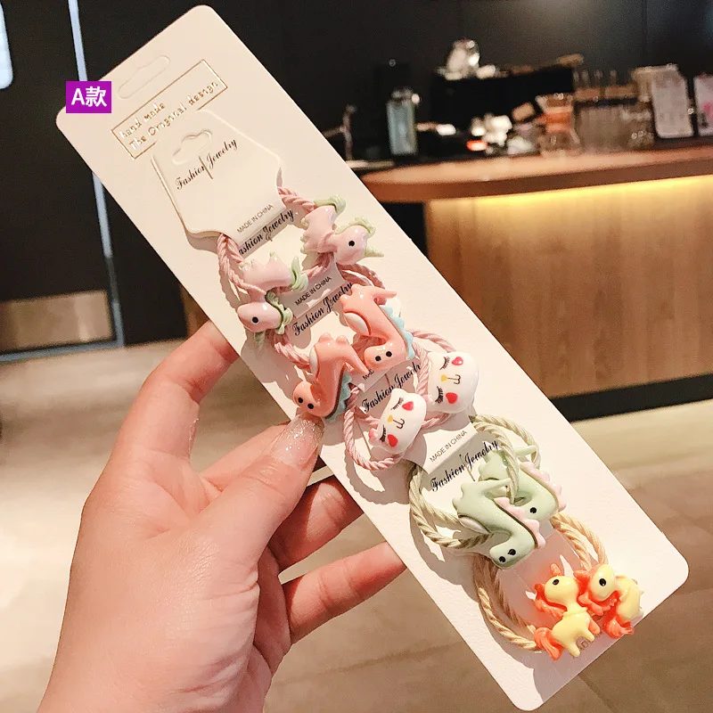 

10pcs Fruit Animal Flower Kids Cute Lovely Elastic Hair Bands Child Girls Headwear Hair Tie Accessories Ornaments