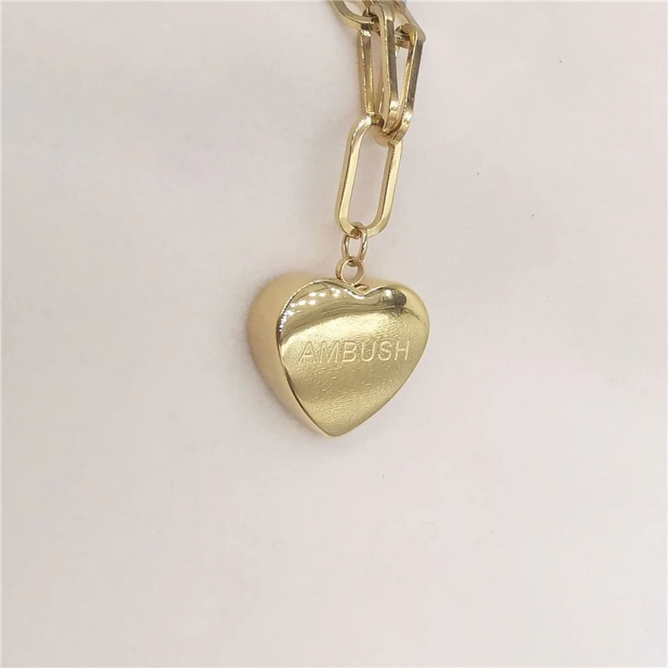 

Alloy Solid Titanium Ambush Heart-shaped Necklace Men Women Accessories women necklace