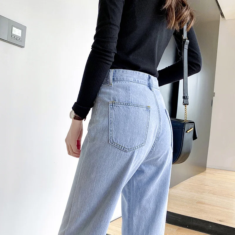 

Lengthened large size trend jeans female new 90 aesthetic street hip-hop style trend Hole womenâ€™s pants free shipping