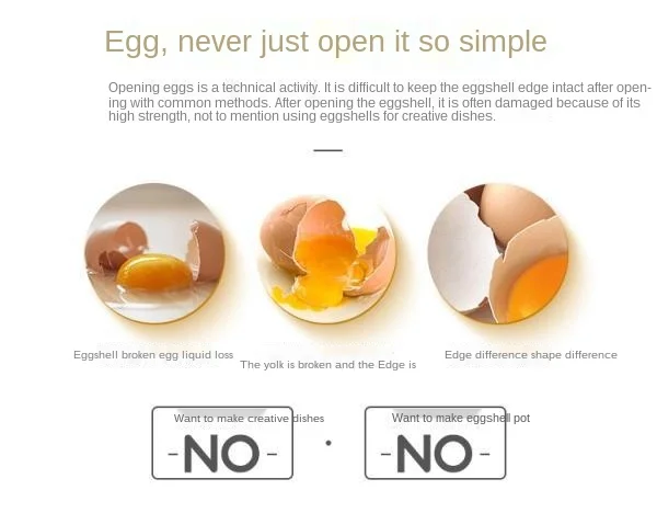 Ручной нож для яиц многофункциональный измерительный мяч из нержавеющей стали