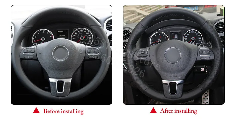 

For Infiniti 2014-2020 QX60 Limited Edition Black Leather Car Steering Wheel Covers