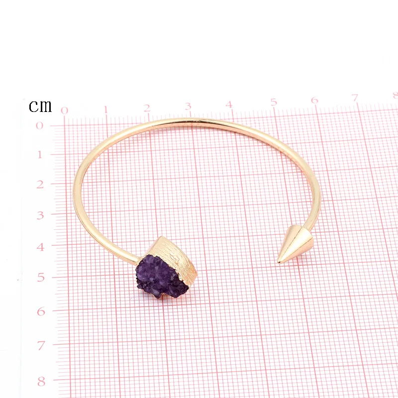 Bijoux Boho золотого цвета Винтажные Ювелирные изделия из смолы Druzy Асимметричная ручная манжета Регулируемый браслет Femme для женщин браслеты Bileklik Bts