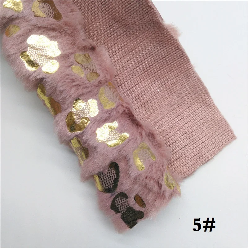 5 Glitterwishcome 21X29 см A4 Размер золото печатных Леопард мех ткани листы для бантов, GM482A - Цвет: 5