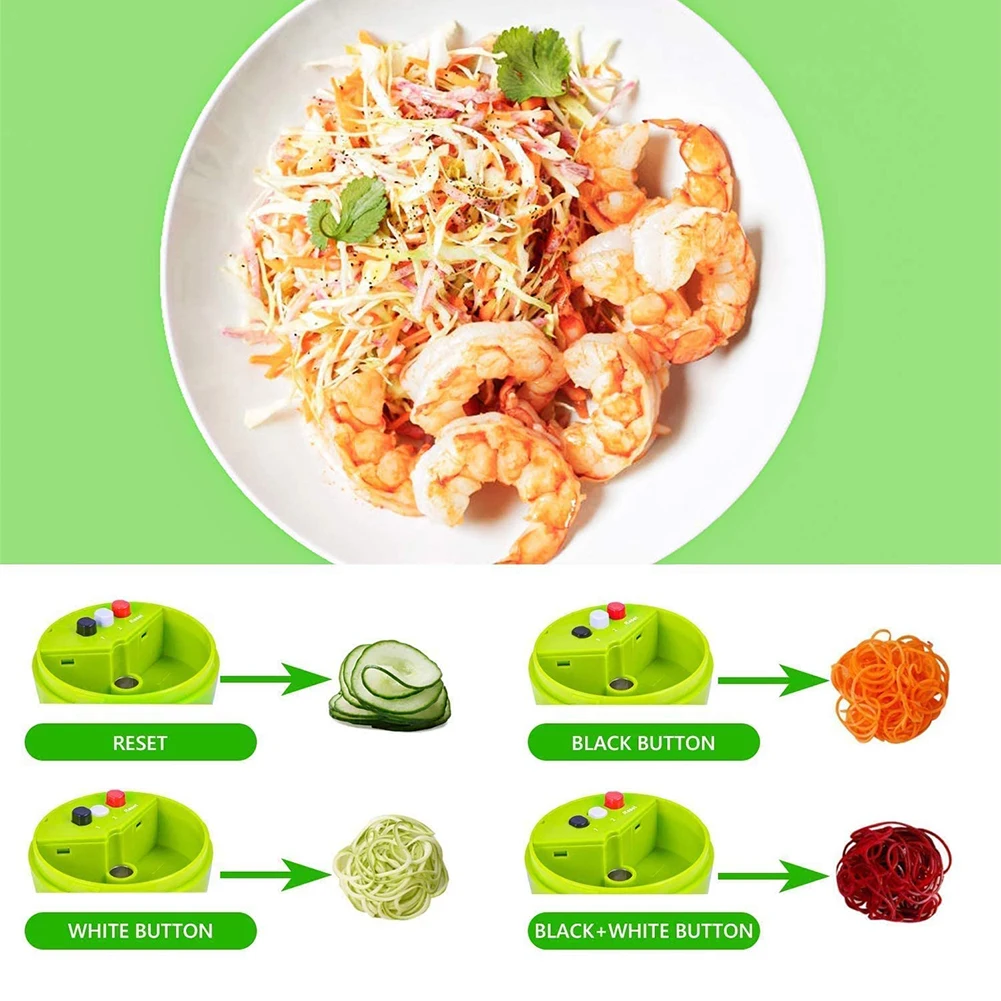 

ABS Carrot Cucumber Grater Spiral Blade Cutter Vegetable Fruit Spiral Slicer Salad Tools Zucchini Noodle Spaghetti Maker