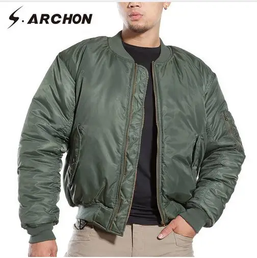 Куртка бомбер MA1 Мужская теплая пуховик пилота ВВС в стиле милитари Авиатор