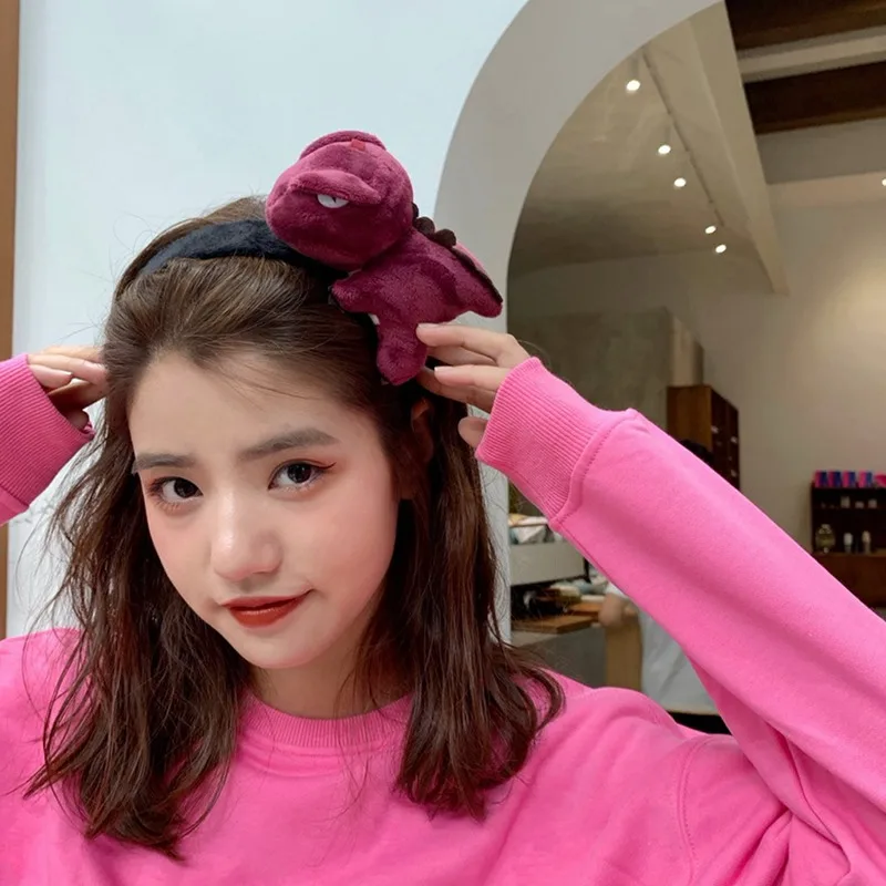 

Cute Elastic Hair Bands Headband Party Headdress Headwear Hair Lovely Girls Plush Dinosaur Hairband Hairpins