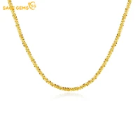 sace gems necklace for women silver 925 sterling cauliflower chain plated platinum 18k pure gold simple chain accessories