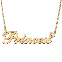 princess name tag necklace personalized pendant jewelry gifts for mom daughter girl friend birthday christmas party present