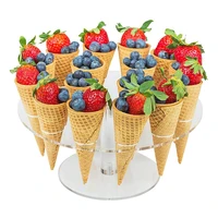 616 holes acrylic transparent ice cream stand cake cone stand holder wedding buffet food display stand baking kitchen tools