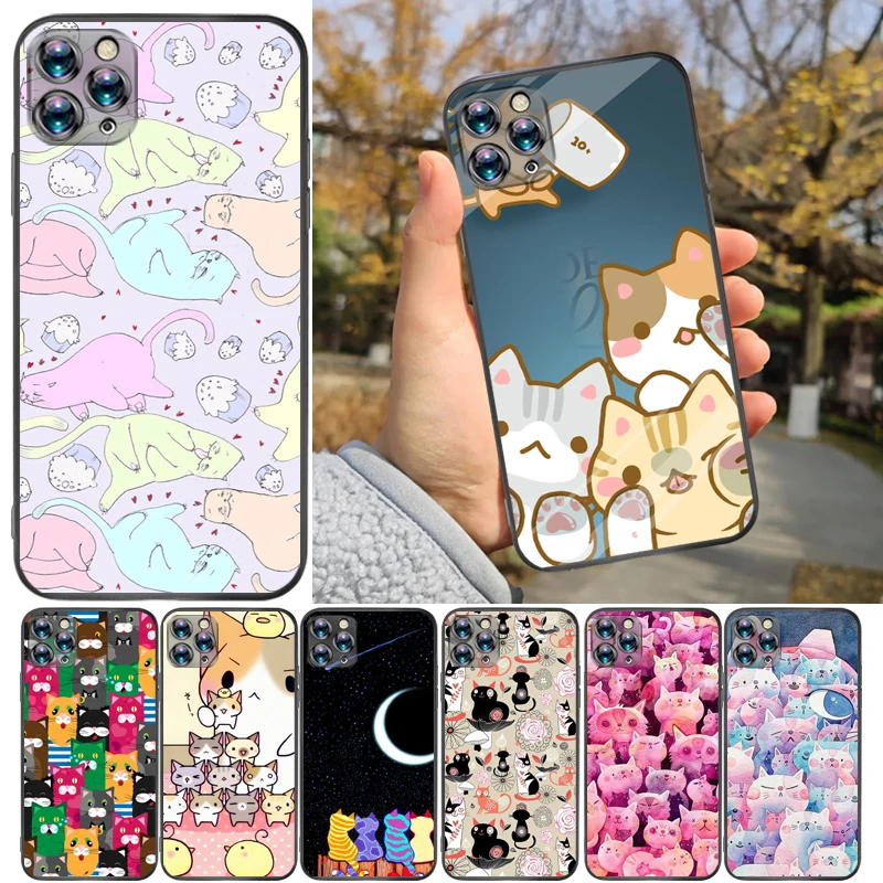 

Cats Hey Buddy Human Friends Color Painting Phone Case For iPhone 7 8 6 6S Plus Carcasa Funda Back Cover Soft TPU