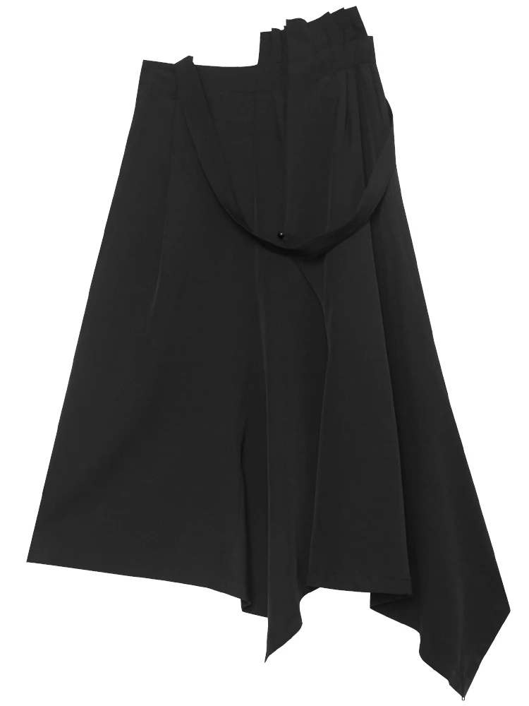 

UMI MAO Yamamoto Kaze A-line Long Skirt Deconstructed Irregular Skirt Dark Japanese Black Midi Skirt Clothes Skirts Womens