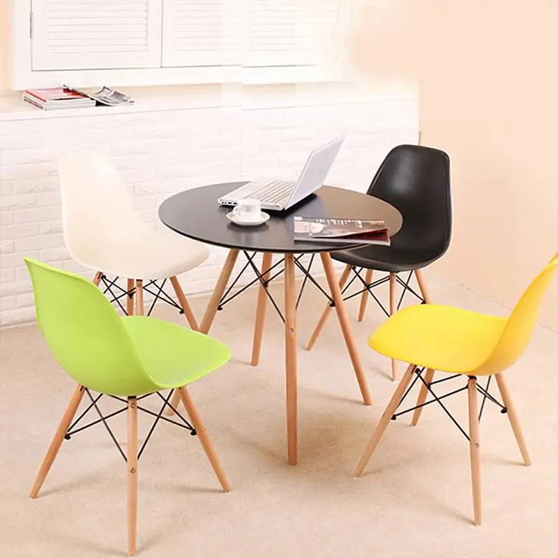 Деревянные круглые скандинавские столы для отдыха гостиная столовая спальня