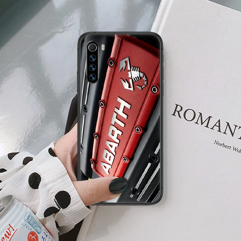

Karl Abarth Sport Car Logo Phone Case For Xiaomi Redmi Note 7 8 8T 9 9S 4X 7 7A 9A K30 Pro Ultra Black black Cell Fashion Funda