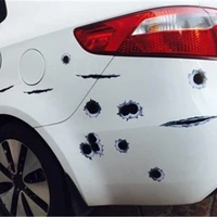 car side stickers 3d bullet hole funny decals auto motorcycle decoration sticker car styling for auto car accessories