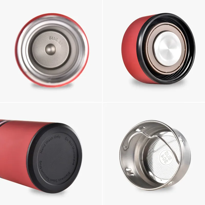 

480ml Office Double Wall Thermos Stainless Steel Vacuum Flask Thermos Mug Portable Water Bottle for Adult