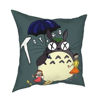 my neighbor totoro anime pillowcase printing polyester cushion cover decorations pillow case cover home zipper 4545cm