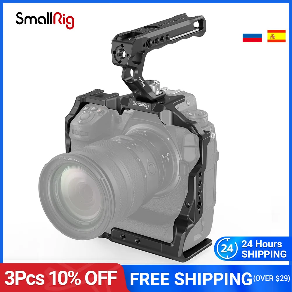 

SmallRig Camera Cage for Nikon Z9 Aluminum Alloy Camera Video Cage Film Movie Making Cage with Shoe Mount with Top Handle 3195