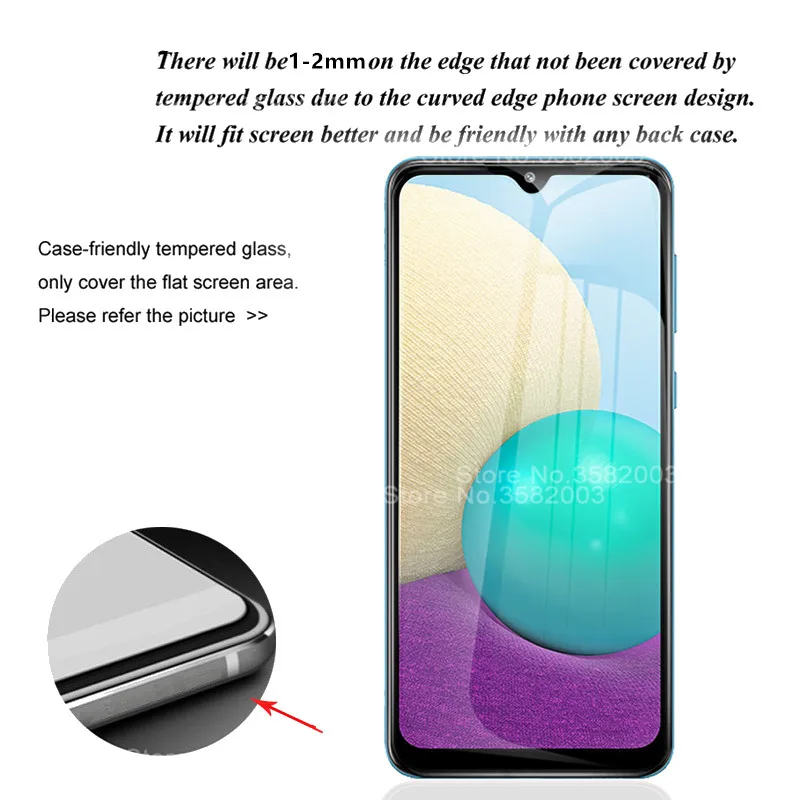 Защитная пленка на весь экран для Samsung Galaxy A02 6 5 '&#x272021 sm-a022f/ds стеклянная A 02