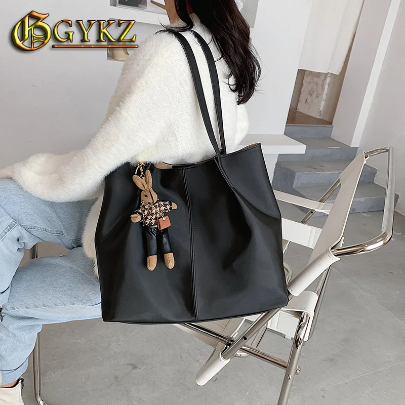 

Bags Shoulder Bag Women Totebag Autumn and Winter Fashion Waterproof Oxford Casual Handbags Designers Brand with Rabbit Toy 2020