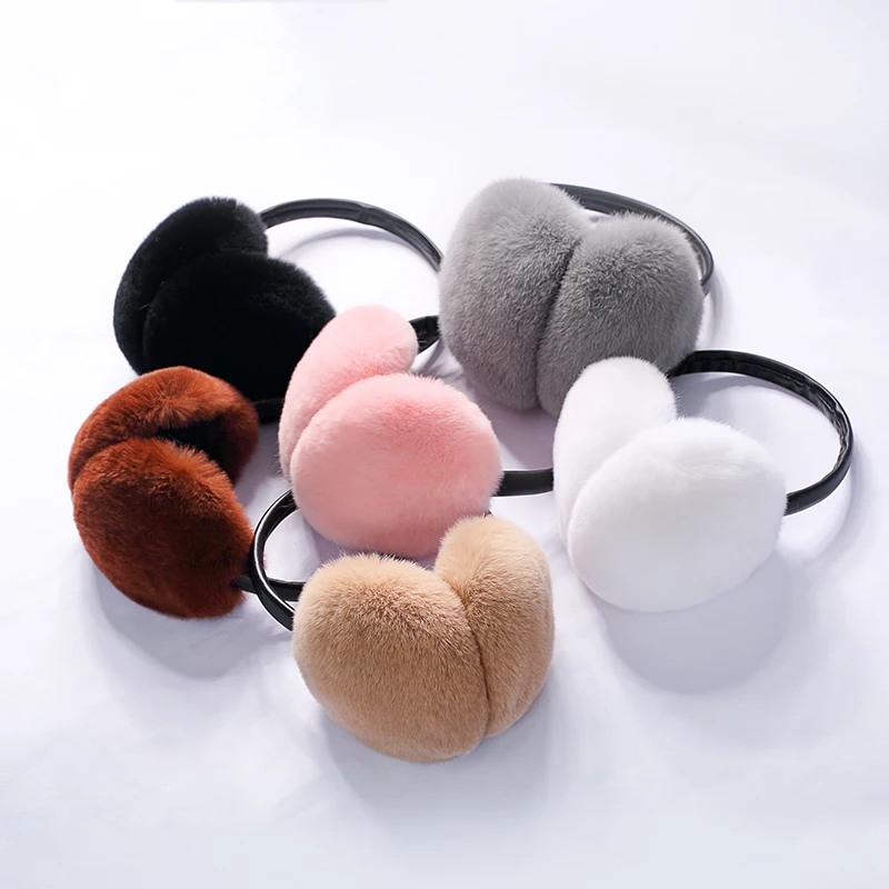 Женские меховые наушники Lantafe зимние теплые пушистые унисекс с защитой ушей из