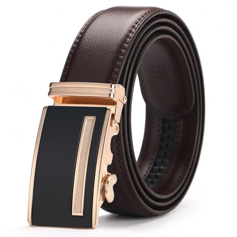 Ремень из натуральной кожи мужской винтажный пояс в деловом стиле с