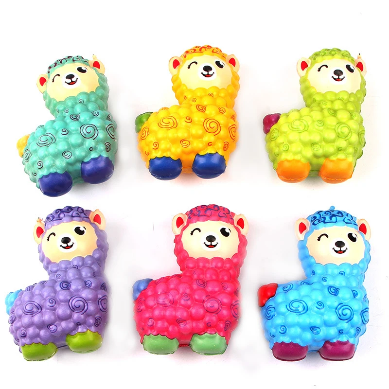 

Kawaii Smile Bear Squeeze Toys Pu Slow Rebound Toy Squishy Alpaca Bread Animals Squishies Gift For Baby Kids Random Color