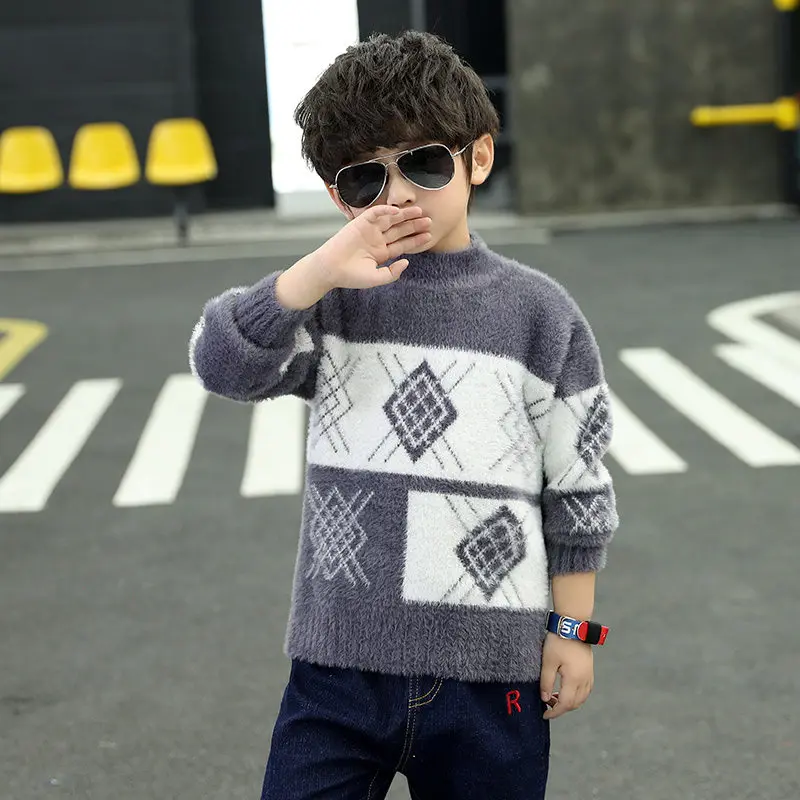 Свитер для мальчиков подростков 2020 одежда с круглым вырезом пуловер свитер