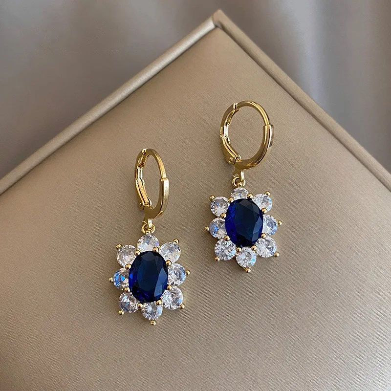 В винтажном стиле Женские голубые и белые кристаллы ювелирные изделия панк