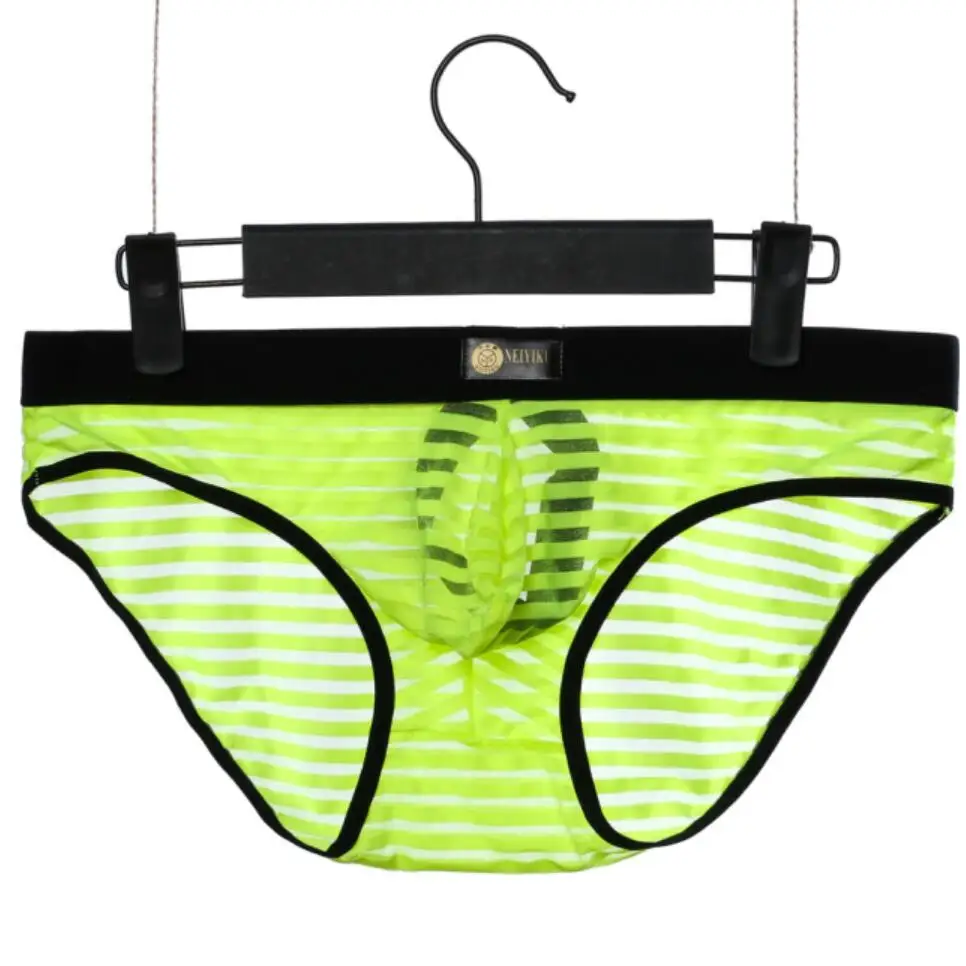 Летние горячие сексуальные мужские шорты Calzoncillos бесшовное Полосатое нижнее