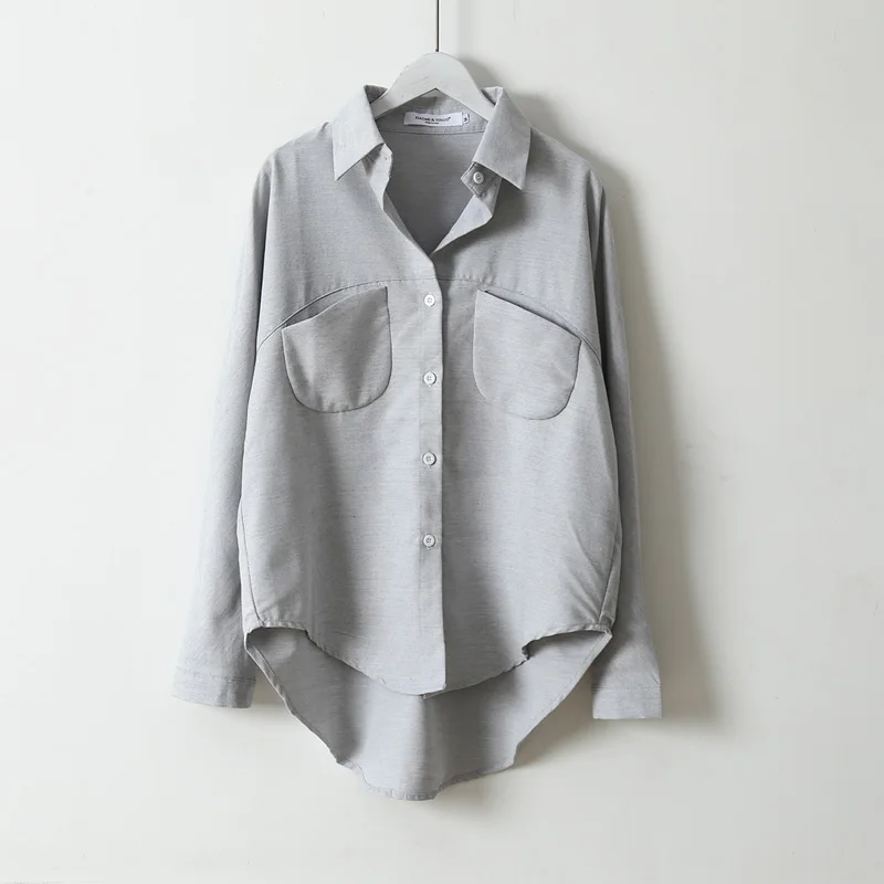 Винтажные женские рубашки, Blusas Roupa, весенние женские летние блузки, корейские женские Топы с длинным рукавом и блузки, женские топы 6658 50
