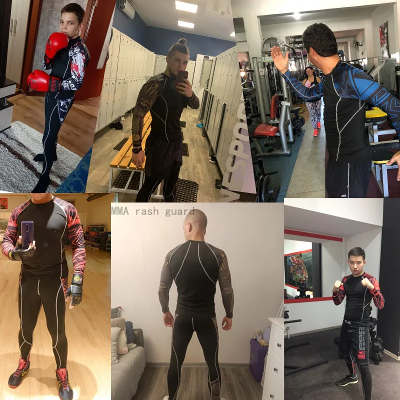 

Men Thermal Underwear Winter Long Johns Compression Tights MMA Rashgard Male Exercise Jogging Skin Layer Sweat Fitness Clothing