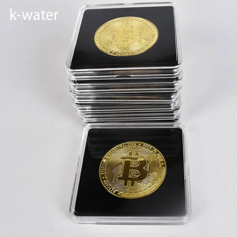 Золотая Биткоин монета XRP Doge 3*40 мм металлический подарок сувенир Памятная