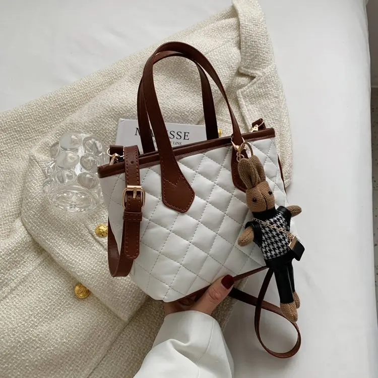 

Luxury Brand Tote Bag 2022 Winter PU Leather Quilted Women Designer Handbag Travel Shoulder Bag Travel Trending Hand Bag