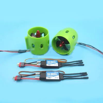 1pair w Dual 30A ESC ROV 12-24V бесщеточный двигатель Подводное Подруливающее устройство с 30A/50A ESC 60 мм пропеллером CW CCW для RC рыболовной приманки Запчасти для лодки - Цвет: 1pair w Dual 30A ESC