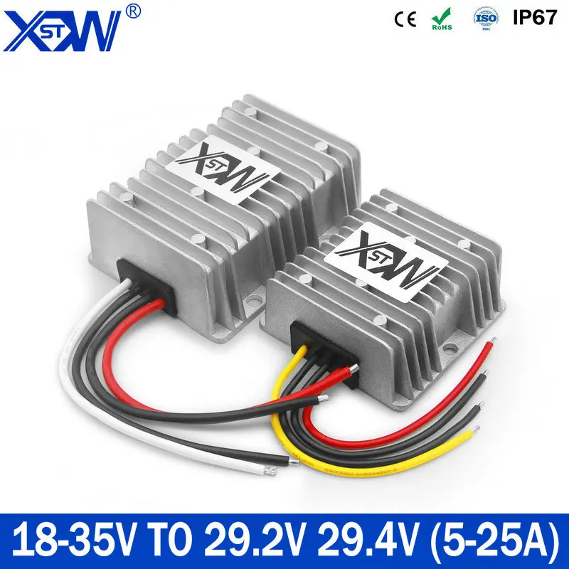 DC Батарея Зарядное устройство 18-35V 24V до 29 2 V 4 8A 20A Boost понижающий стабилизатор