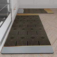 nordic style long strip kitchen oil proof non slip floor mat pvc absorbent door mat house hold carpet modern home decor