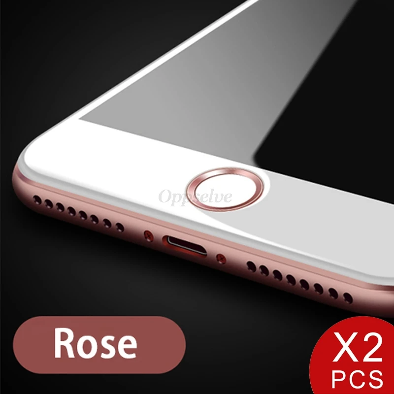 2 шт для iphone наклейки на кнопку "домой" touch id iphone 6/7/5 наклейки на кнопку "домой" iphone 7 6S 8 кнопка наклейка Поддержка touch id дома - Цвет: Rose Gold 2PCS