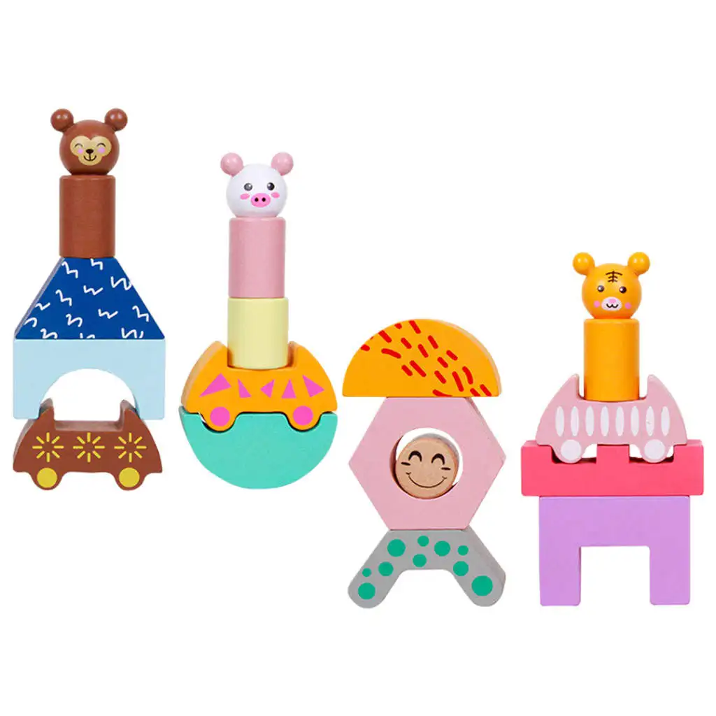 

Wooden Stacking Toys Puzzle Game Toy Montessori Toys Desktop Game Balance Game for Learning Boys Girls Kids Pre-Schoolers