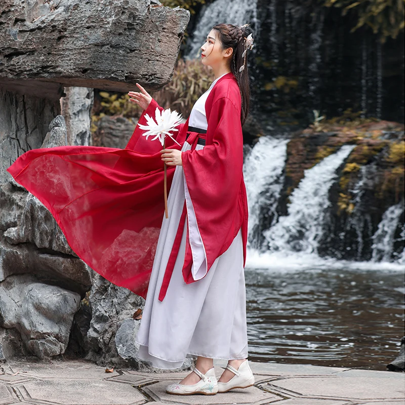 Wuxia Hanfu костюм старой китайской династии одежда сказочное платье Женский