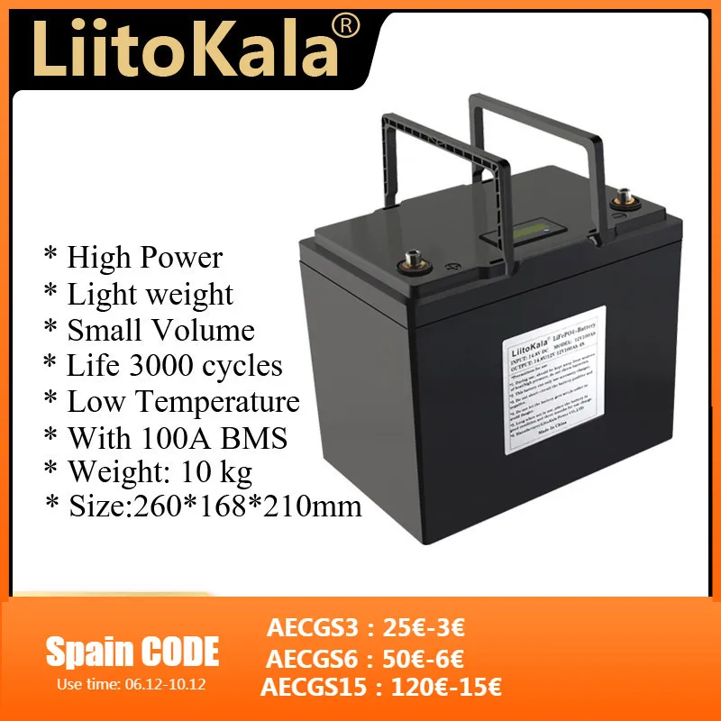 

Brand New 12v 100ah 120ah Lithium Iron Phosphate Battery 12.8v Lithium Battery 3000 Cycles Off-grid Off-grid Wind Energy Solar