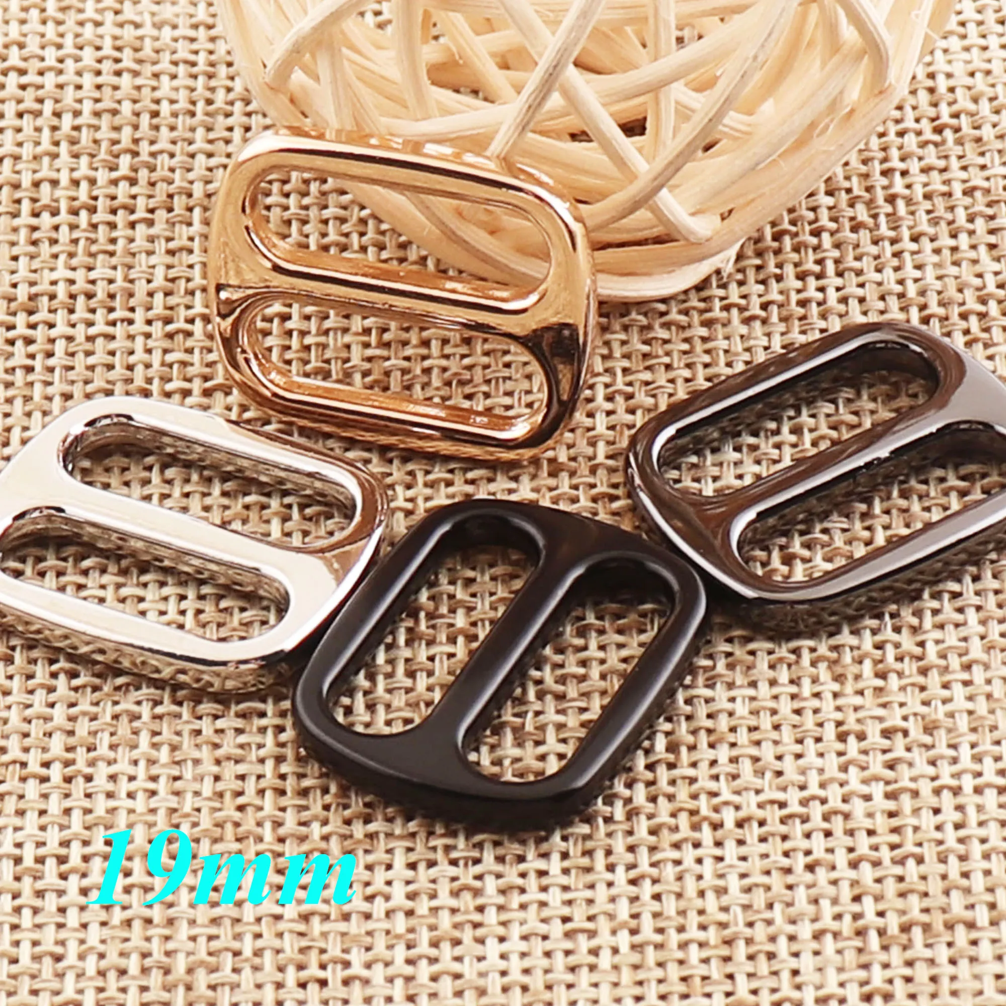 

20 PCS Slide Buckles19mm Silver/Gold/Black/Gunmetal Belt Strap Fasteners Adjuster Bag Luggage Straps Metal Purse Buckle