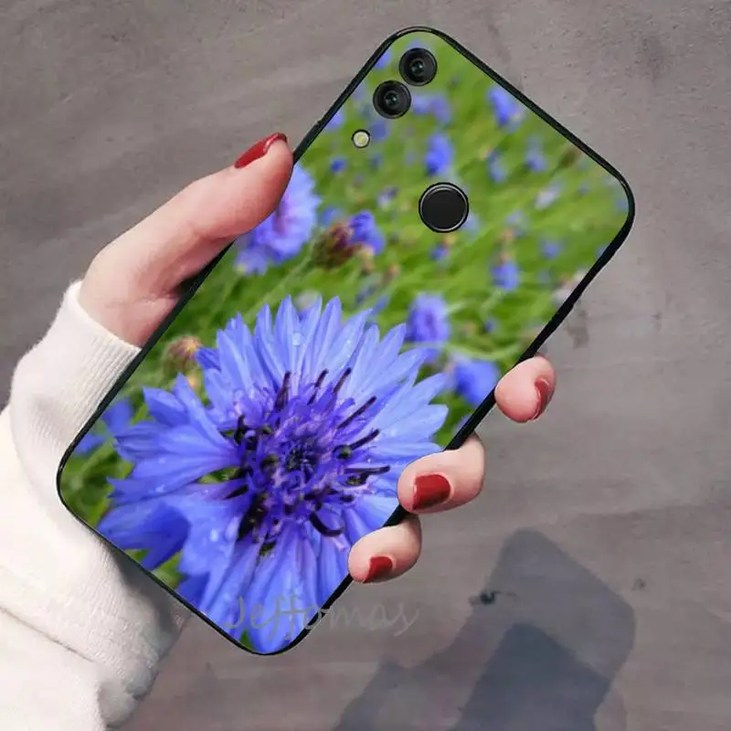 

Flower Blue Cornflowers beatuiful plant Phone Case For Huawei Honor view 7c5.7inch 8x 8a 8c 9 9x 10 20 10i 20i lite pro accessor